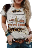 Mama Desert Landescape Print Tie Dye Crew Neck T-shirt