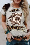 Cowboys Ace Poker Cards Print Tie Dye Graphic Tee