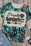Perfectly Imperfect Bleached Tie Dye Graphic Print Crewneck T Shirt