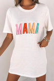 MAMA Print Oversized Crew Neck Boyfriend T Shirt
