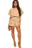 Apricot Over The Top Belted Romper