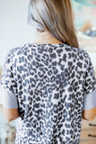 Stylish Girls Leopard Color Block Shirt