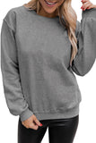 Drop Shoulder Plain Pullover Sweatshirt
