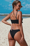Cute Bathing Suits For Women Knot Ribbed Swimsuits