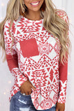 Womens Casual Long Sleeve Tops with Aztec Patterns