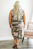 plus size camouflage maxi dresses