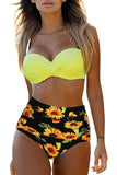 ruched two piece swimsuit