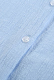 Lightweight Button Down Textured Short Sleeve Top