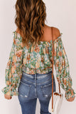 Floral Print Off the Shoulder Balloon Sleeve Blouse