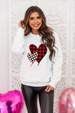 Valentine Letter Heart Shaped Drop Shoulder Graphic Sweatshirt