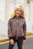 Girls' Faux Fur Bomber Jacket With Hood