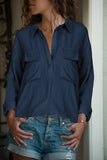 Vintage Chest Pocket Shirt with Long Sleeves