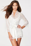 Pure White Lace Detail See Through Chemise