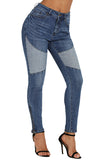Retro Patch Front Ankle Zipped Jeans
