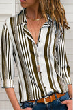 Charcoal Striped Modern Women Shirt