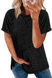 T-shirt Raglan manica corta casual da donna