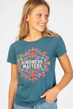 T-shirt grafica floreale con lettere casual