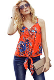 Multicolor Summer Sleeveless V Neck Spaghetti Straps Vest