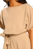 Apricot Over The Top Belted Romper
