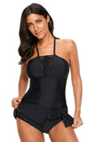 Macrame Strappy Detail Tankini and Skort Swimsuit