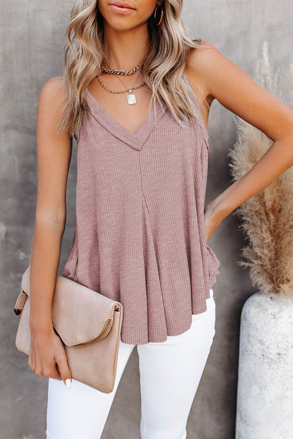 Knitted Flowy Sleeveless Tops