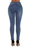 Retro Patch Front Ankle Zipped Jeans