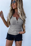Solid Scoop Neck Moisture Wicking Button Up Shirts