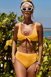 Knot Center Ribbed Vest Two-piece Swimwear