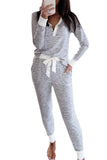 Striped Long Sleeve Two Piece Tracksuit Womens