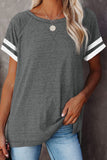 Plain Colorblock Raglan Sleeve T-shirt