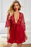 Romantic Love Lacy Mesh Robe with Thong