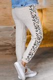Pantaloni del pigiama in peluche con patchwork di ghepardo