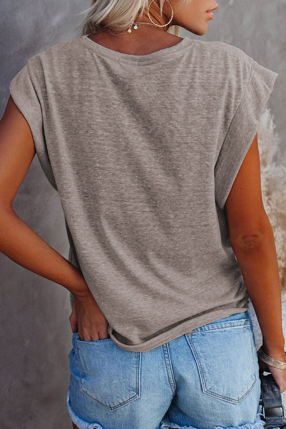 T-shirt girocollo in misto cotone