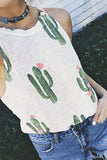 Women's Casual Sleeveless Cactus Tank Top