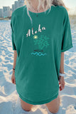 Aloha By The Beach Oversize Boyfriend Tee