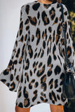 Cardigan lungo lavorato a maglia leggero con stampa leopardata da donna