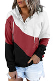 Colorblock Snap Button Hoodie