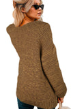 Women Long Sleeve Open Front Knit Short Chunky Cardigan Sweater
