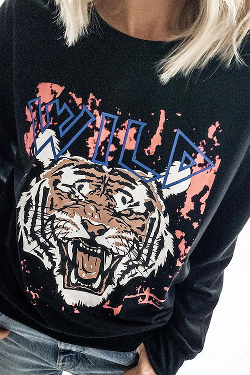 WILD Lightning Tiger Graphic T Shirt