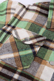 Camicia con taschino con stampa scozzese geometrica