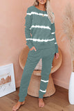 Stripes Long Sleeves and Joggers Lounge Set