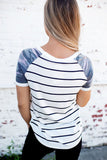Striped Camo Pocketed Patch Tee