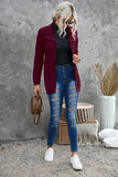 Women Zip-up Open Front Cable Knitted Sweater Jacket