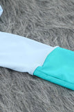 Costumi da bagno Rash Guard a maniche lunghe con cerniera a blocchi di colore