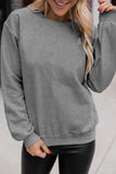 Drop Shoulder Plain Pullover Sweatshirt