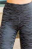 High Waist Tummy Control Zebra Stripes Print Leggings