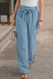 Women's Classic Wide Leg Pants With Drawstring