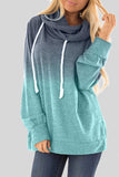 Ombre Pullover Long Sleeve Hoodie