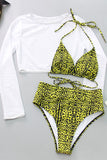 Three Piece Bathing Suit With Crop Top