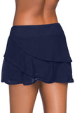 Womens Swimsuit Shorts High Waisted Tiered Swim Culotte